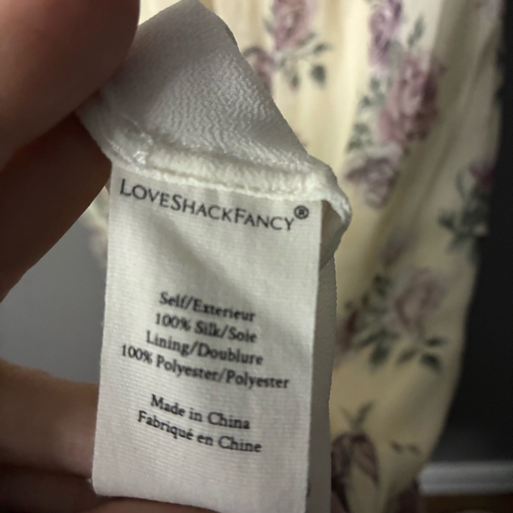LOVESHACKFANCY Tara dress in Dream cottagecore coquette whimsy silk P/XS 2 - Picture 10 of 12